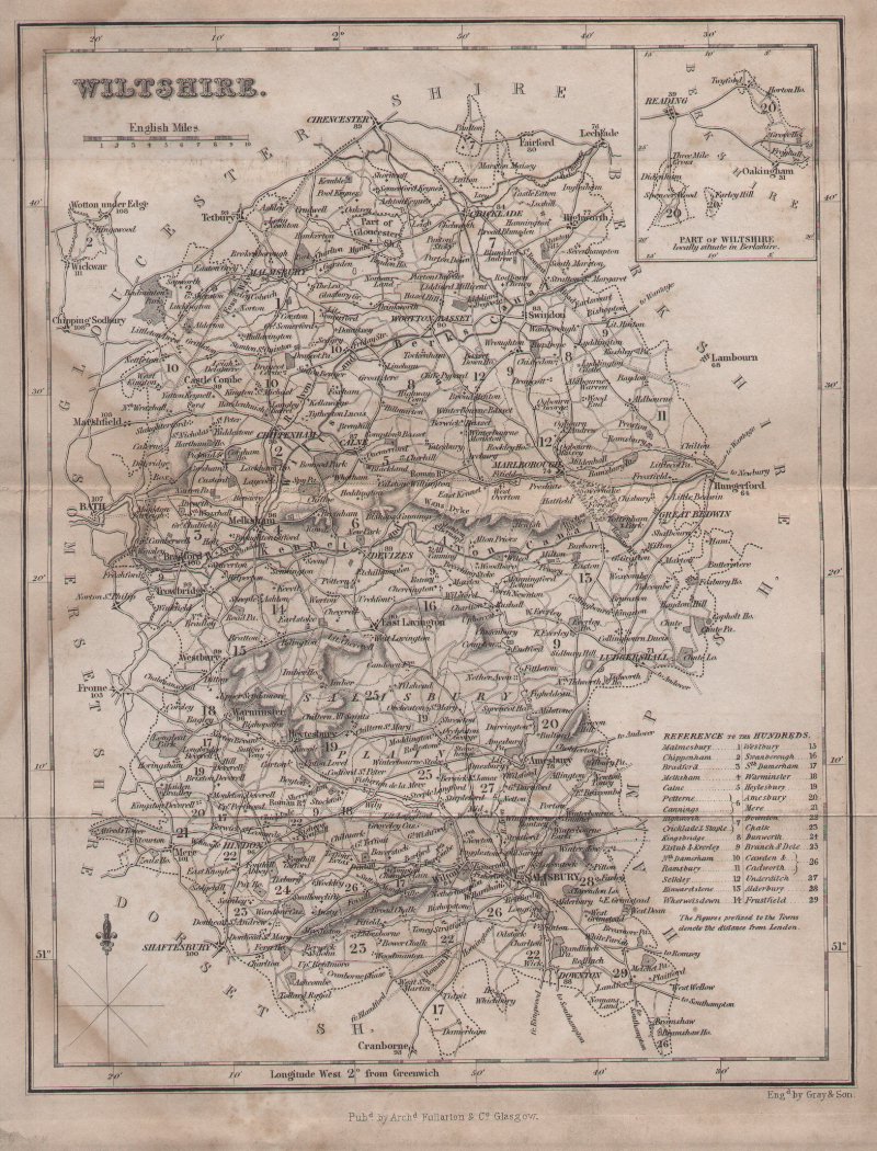 Map of Wiltshire - Fullarton